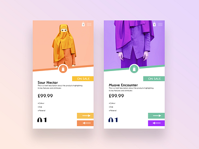 Fashion app product page