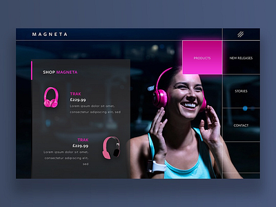 Magneta - product page ui design design inspiration graphic design interface photography ui ui design uiux ux ux design web design