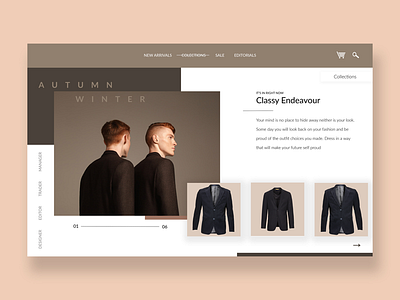 Menswear Ecommerce Ui Design