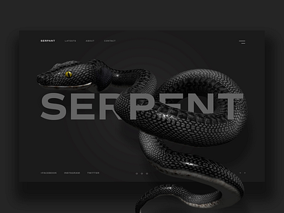 Serpent. Ui Design Concept daily design design inspiration graphic design ui ui design uiux ux ux design web design
