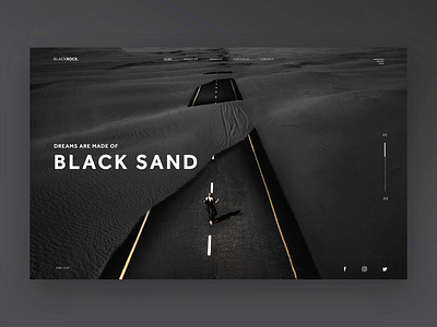 Dreams are made of black sand (Ui Design Concept) graphic design photography ui ui design uiux ux ux design web design