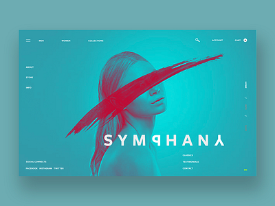 Sympahny (Ui landing page shot) fashion graphic design photography ui ui design uiux ux ux design web design