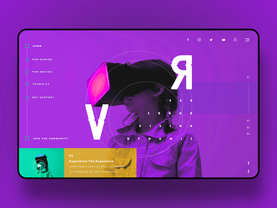 VR Ui Design Concept design inspiration graphic design photography ui ui design uiux ux ux design virtual reality vr web design