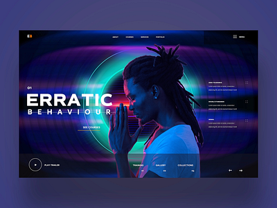 Erratic Behaviour Ui Design Concept design inspiration graphic design photography ui ui design ux ux design web design