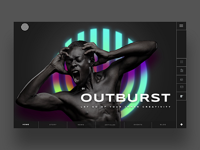 Outburst Ui Design Concept design inspiration graphic design photography ui ui design uiux ux design web design