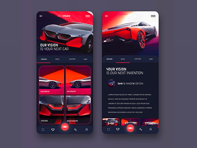 Next Vision mobile app design concept bmw bmw i8 daily inspiration design inspiration graphic design photography ui ui design uiux ux ux design web design