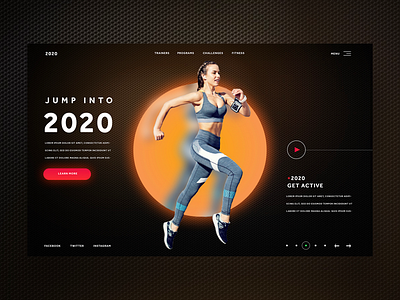 Jump Into Fitness 2020 ui design concept