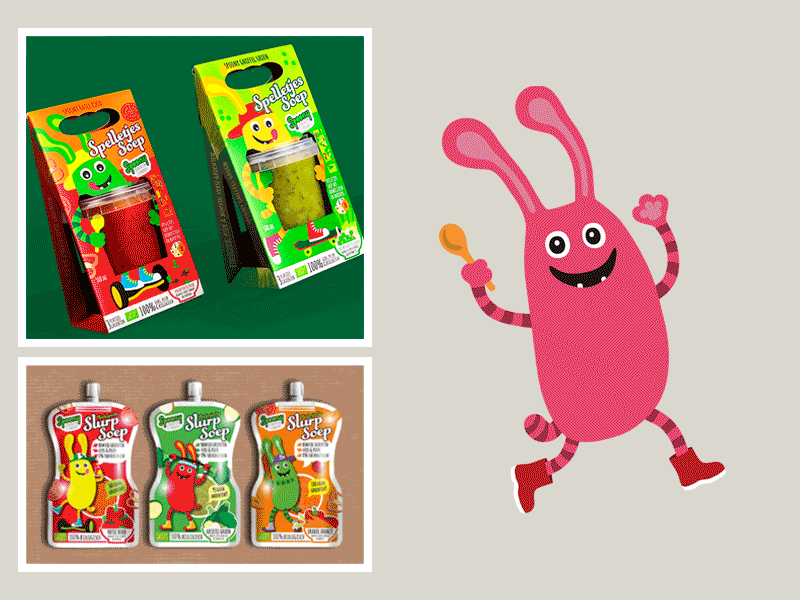Spoony character character design healthy food illustrator packaging supermarket