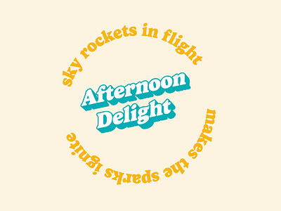 Afternoon Delight anchorman badge badgedesign circle design logo norway retro ronburgundy round type typography vector vintage