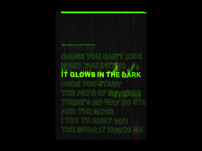Revenge // Disform Series dark glitch glitchart graphic design illustration lyrics music poster print texture typogaphy typographic