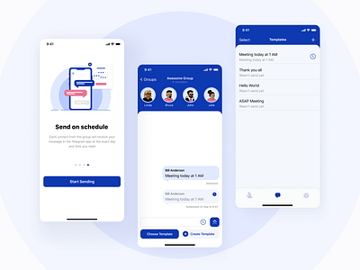 App for Group Messaging app design messenger mobile template ui ux