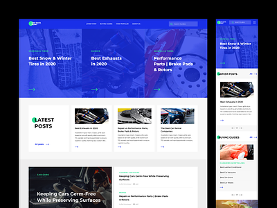 Automotive product reviews & guides UI concept