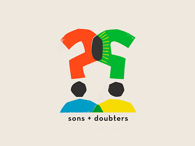 sons + doubters podcast brand illustration logo