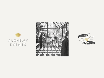 Alchemy Events brand logo visual identity