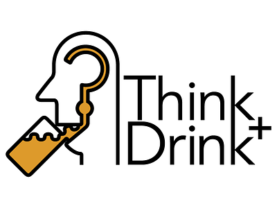 Think + Drink bar beer brain drink logo mark questions think trivia