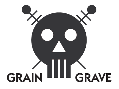 Grain Grave bar beer branding death illustrator logo restaurant skull