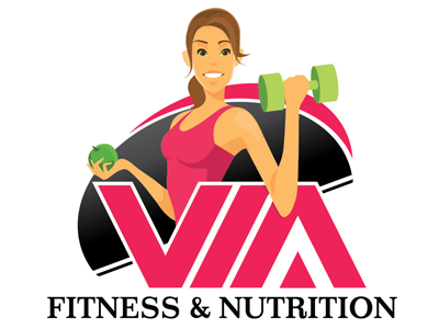 Via Fitness & Nutrition graphic design illustration logo design logos marketing