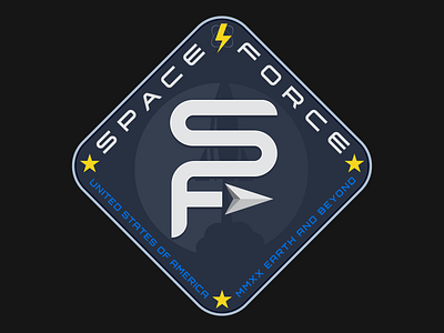 Space Force dribbleweeklywarmup explore illustration missionpatch rocket scifi space spaceship