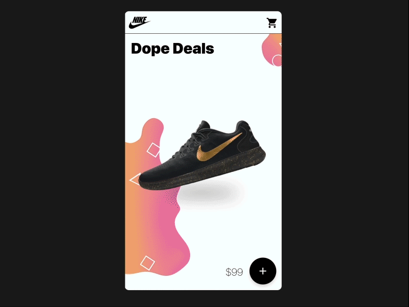Kicks Finder abstract animation e commerce geometric gif mobile nike shoes
