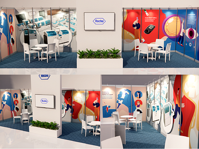 Ophthalmology exhibitor wall exhibition illustration ophthalmology stand