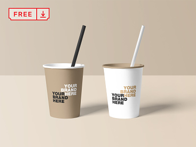 Free Paper Cup Mockups branding design download free freebie icon identity logo mockup print psd template