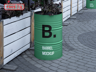 Free Barrel Mockup barrel design download font free freebie logo mockup mockups psd typography