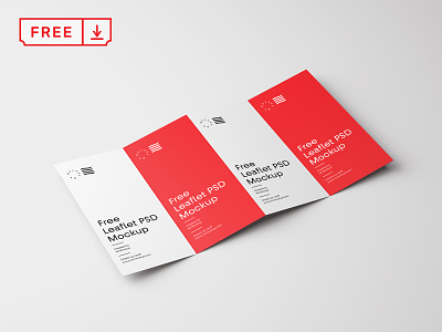 Free Four Fold Brochure Mockup branding design download font free illustration mockup print psd stationery typography