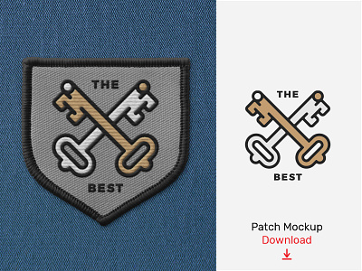 Embroidered Patch Mockup branding design identity logo mockups patch patch design psd typography vector