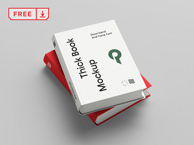 Free Two Books Mockup book cover design download font illustration logo mockups print psd template typography