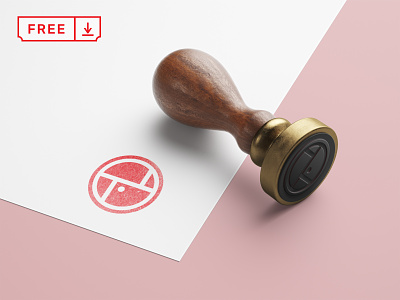 Free Wooden Stamp Mockup branding design download free freebie icon identity logo mockup psd stationery typography