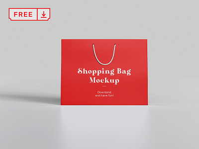 Free Front Shopping Bag Mockup bag branding design download free identity logo mockups psd shopping typography
