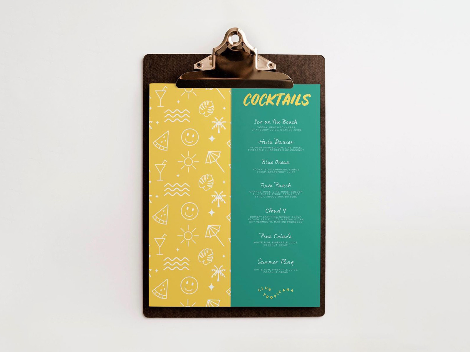 Clipboard Menu Mockup by Mr.Mockup™ on Dribbble
