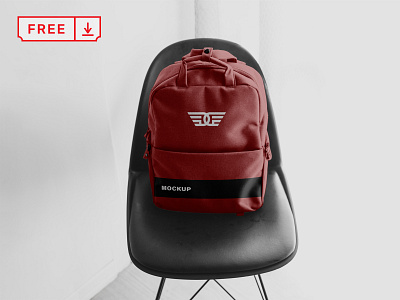 Free Backpack Mockup backpack branding design download free identity logo mockup psd stationery template typography