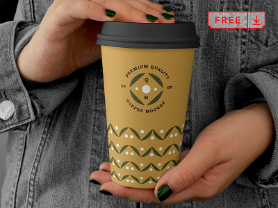Free Big Coffee Cup Mockup branding café coffee coffee cup design download font free freebie identity mockup psd