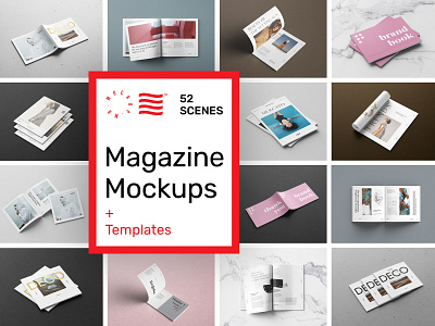 Magazine Mockups bundle cover design download editorial font magazine mockups print psd template typography