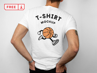 Free T Shirt Back Mockup branding design download font free illustration logo print psd t shirt typography