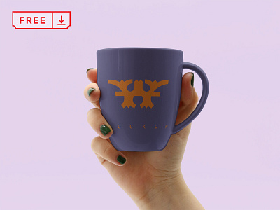 Free Hand Holding Mug Mockup