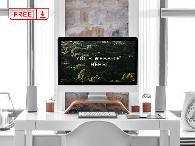 Free iMac 27"  Mockup