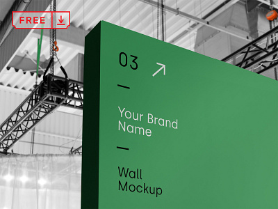 Free Wall Mockup branding design download free identity illustration mockup psd stationery typography wall