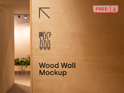 Free Wood Wall Mockup branding design download font free identity logo mockup psd stationery wall wood