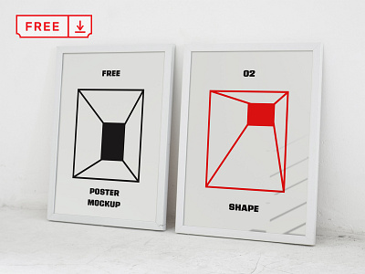 Free Two Poster Mockups artwork branding bundle canvas download frame freebie identity illustration mockups poster print psd stationery template typography