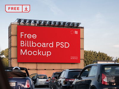 Free Bilboard PSD Mockup billboard branding design download free identity mockup print psd template typography