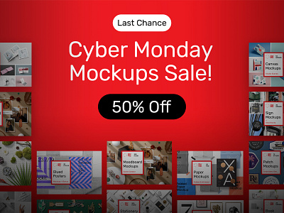 Cyber Monday Sale! branding bundle canvas design download icon identity mockups moodboard paper patch pin poster psd sign stationery template