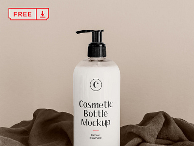 Free White Cosmetics Bottle Mockup