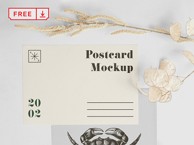 A5 Postcard with Envelope Mockup