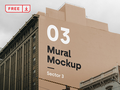 Free Mural PSD Mockup branding design download free identity illustration logo mural paint psd typography wall