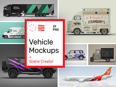 Vehicle Mockups branding bundle car design download identity mockup mockups psd typography vehicle