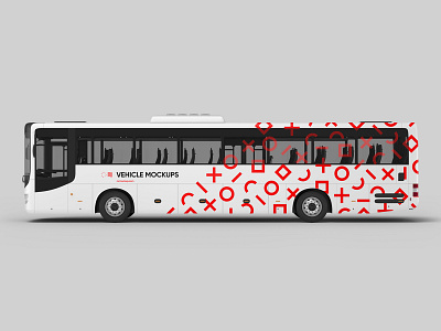 Vehicle Mockups Premade Scene branding bundle bus car design download identity illustration logo mockup psd vehicle