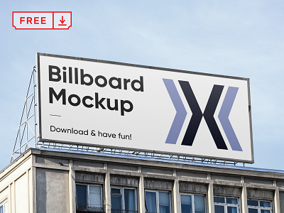 Free Big Billboard Mockup billboard branding design download free identity illustration mockup print psd typography