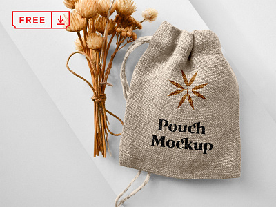 Free Small Pouch Mockup branding design download font free icon identity logo mockup pouch psd